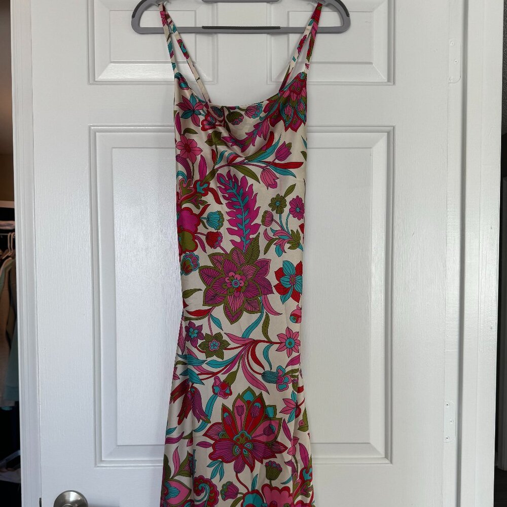 Flora Bea slip dress with crisscross adjustable straps